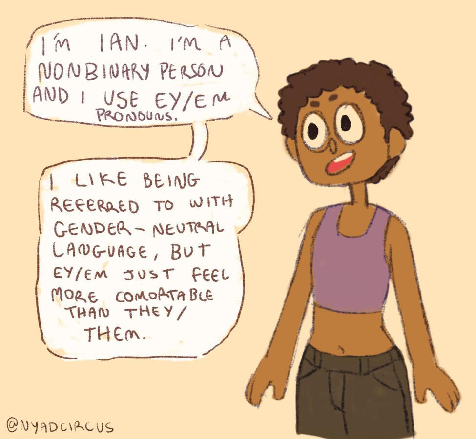 Nonbinary person with neopronouns